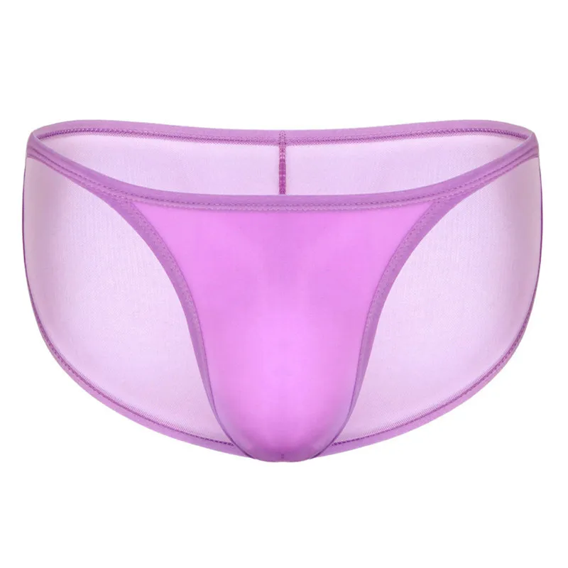 6PCS New Men's Underwear Low Rise Briefs Sexy Breathable Tangas Mesh Thong See Through Lingerie Fashion Thong Male Underpants