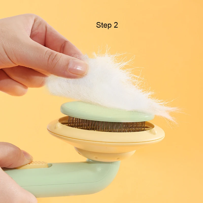 Щетка для домашних животных для удаления шерсти у кошек с функцией самоочистки, гладильная расческа для собак, щенков, кроликов, длинный инструмент для ухода за шерстью, аксессуары для животных.