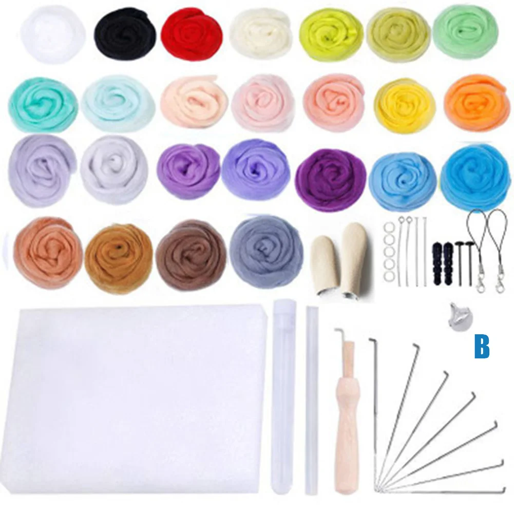 Сделай Сам набор плюшевой шерсти для вышивания ручной работы нитка вязальных