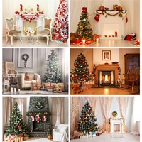 vinyl custom fireplace christmas tree photography background child baby portrait backdrops for photo studio props 21523dyh 01
