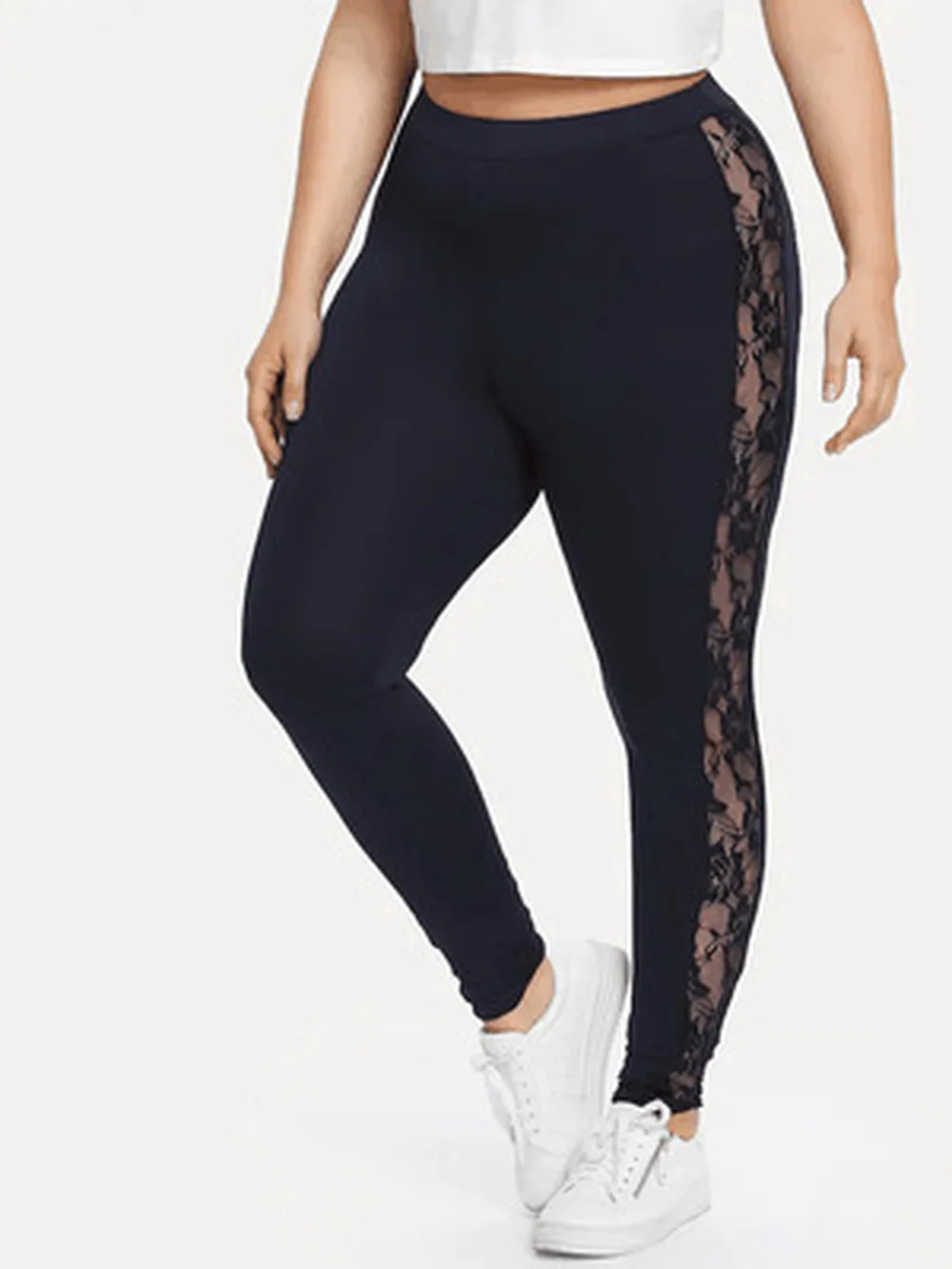 ZOGAA Брендовые женские модные узкие брюки кружевные сексуальные леггинсы тонкие с