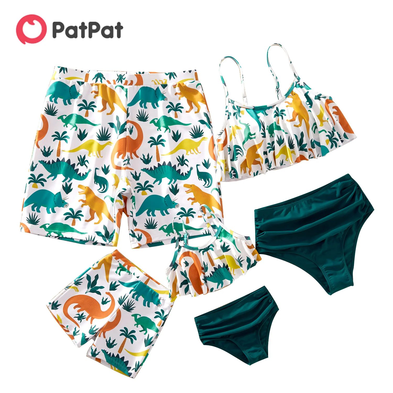 

PatPat 2021 New Summer Animal Dinosaur Print Family Matching Swimsuits