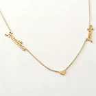 Женское Ожерелье из нержавеющей стали с двумя именами и сердечками на заказ, Модель 1997 года