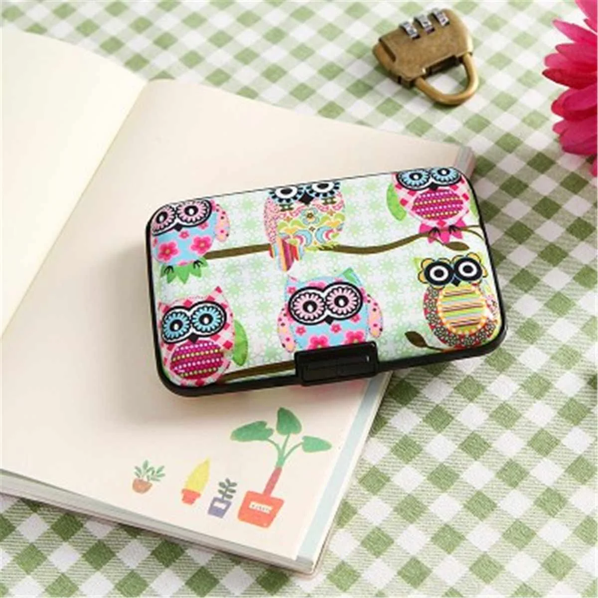 

1Pc Cartoon Card Holder Cute Owl Women Business Credit Card Bus Card ID Card Case Holder RFID Card Wallet Case New