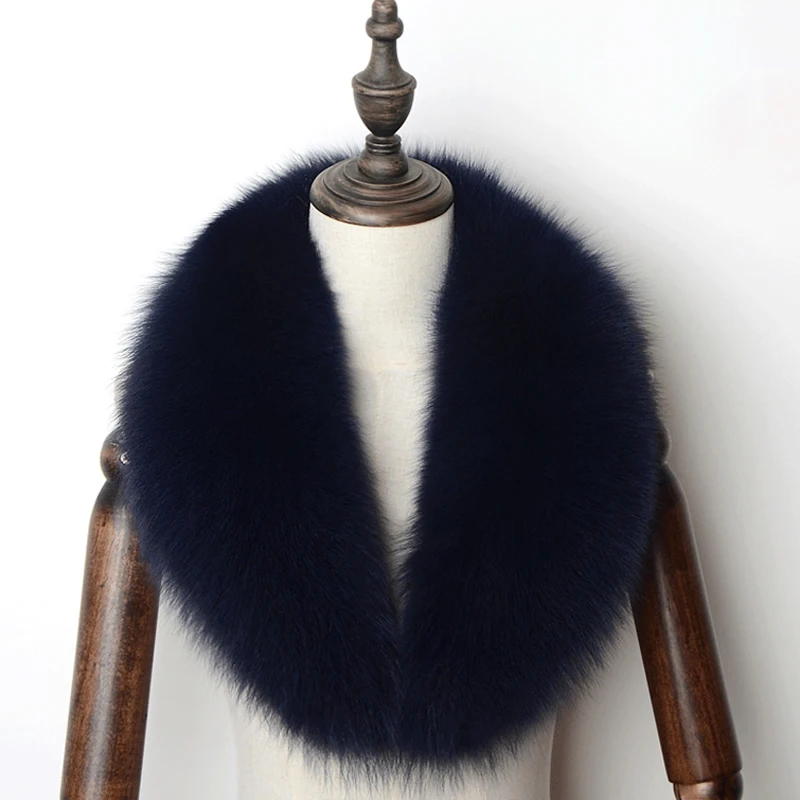 Новинка 100% роскошный женский шарф хомут с воротником из натурального Лисьего