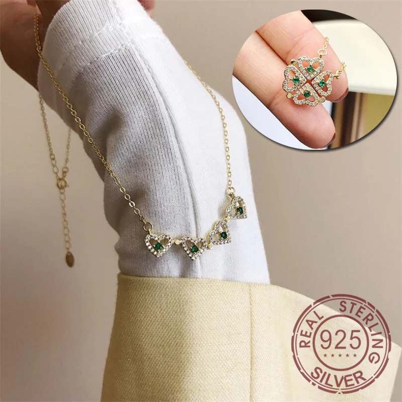 Прямая поставка Женская Девушка 925 стерлингового серебра зеленый циркон двойной