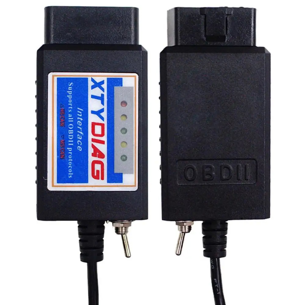 Сканер ELM327 OBD2 USB ELM диагностический сканер с MS-Can/HS-Can переключателем для Ford Classic/New