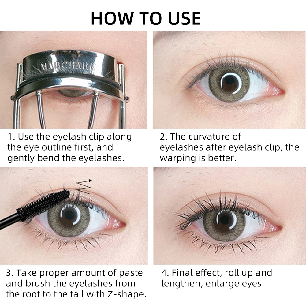 

Eyelash Extension Makeup Mascara Eye Lashes Make Up 4D Silk Fiber Lash Mascara New Long Curling Black Waterproof Fiber Mascara