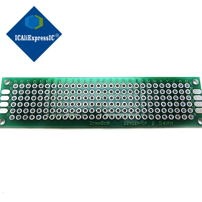 5 шт. 2x8 см 2*8 двойная сторона Прототип PCB diy Универсальный печатные платы в