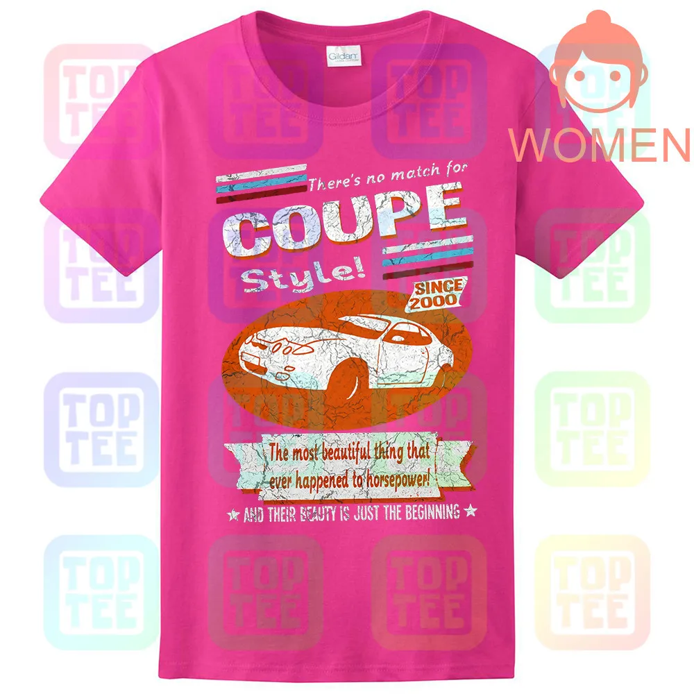 Women Rose Hyundai Coupe mk1 2000 Мужская футболка с изображением автомобиля в стиле ретро - Цвет: Women Rose