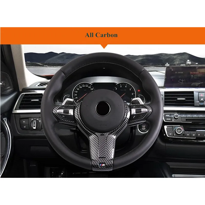 Автомобильная накладка на руль из углеродного волокна для BMW 1 2 3 4 M комплект