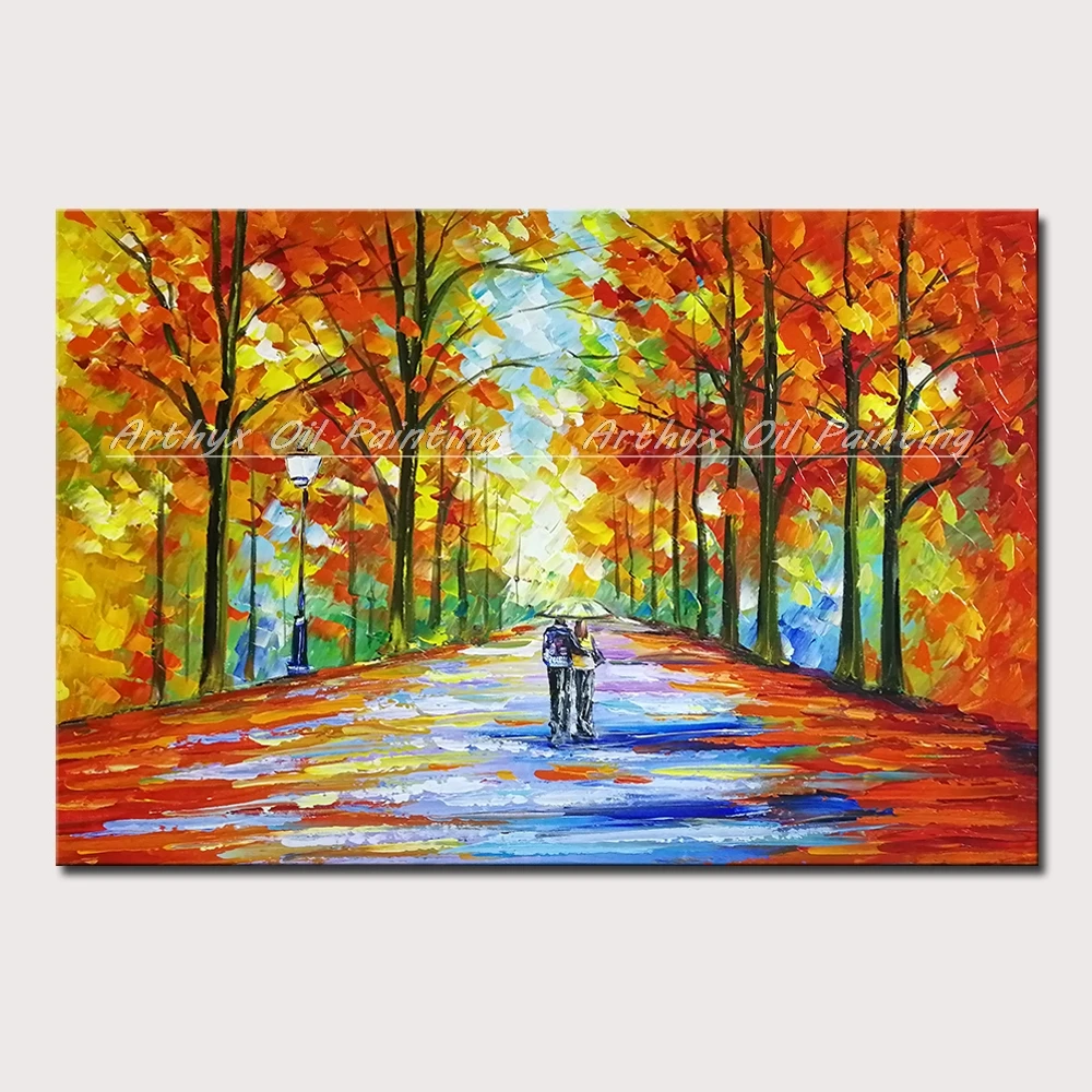 

Палетка Arthyx с ножом, пейзаж, картина маслом на холсте, Современное Абстрактное Искусство ручной работы, настенные картины для гостиной, укра...