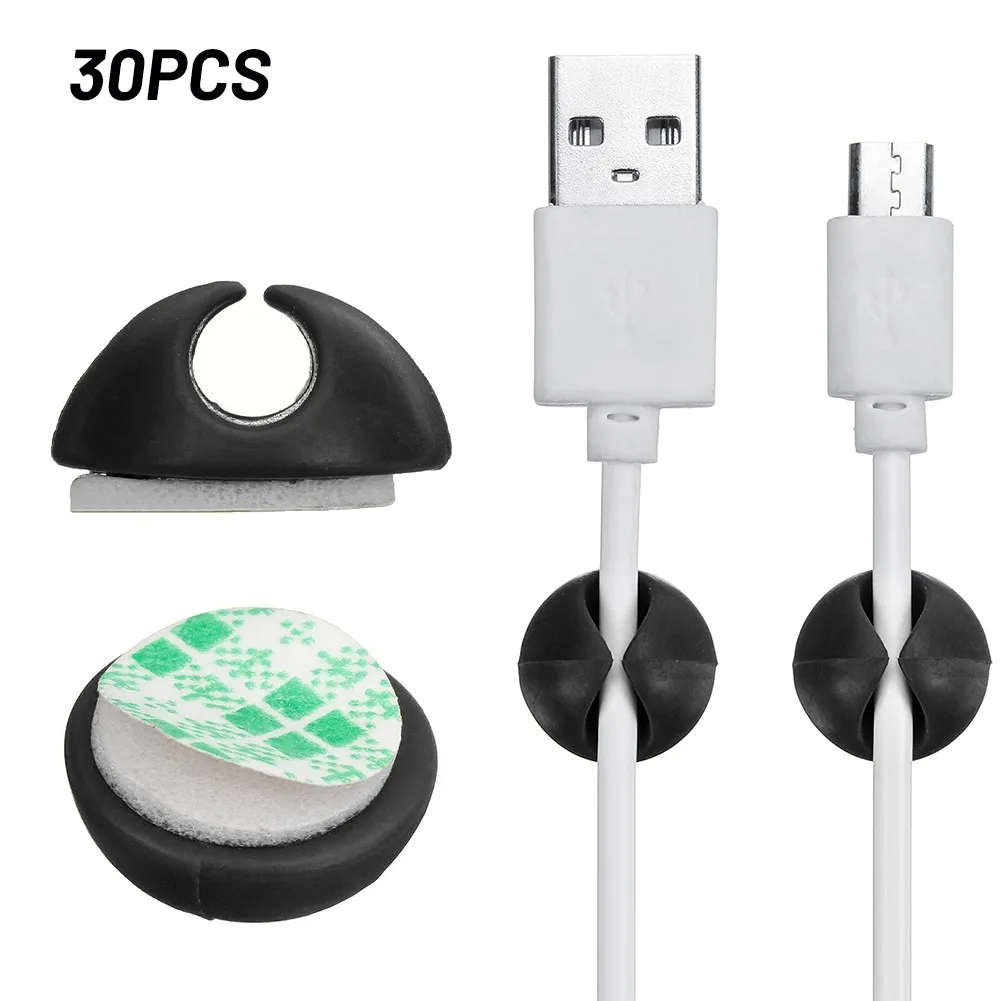 

30 шт., зажимы-клипсы для USB-кабеля