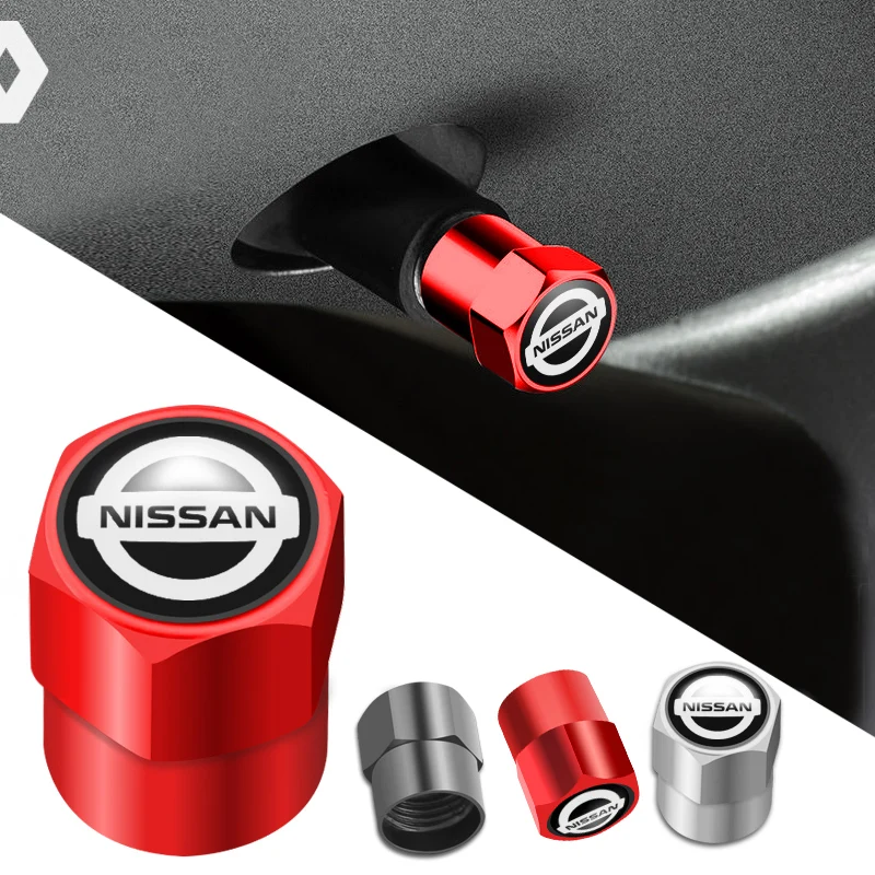 

Колпачки на клапаны автомобильных колес 4 шт./лот, эмблема для Nissan Qashqai Versa Sentra Rogue Pathfinder Murano Maxima Juke Altima Sylphy