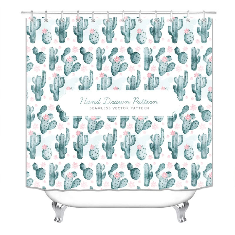 

Shower Curtain, Bathroom Curtains Accessories-Cactus,Decorations