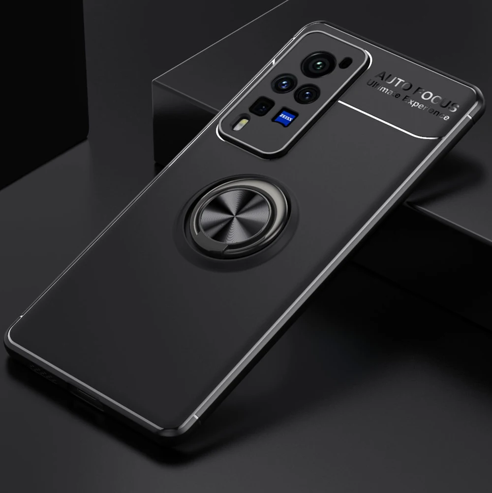 

X60 Pro палец чехол-подставка с кольцом для Vivo X60 Pro + чехол, автомобильный держатель, подставка, силиконовый чехол для Vivo X 60 Pro + базовый чехол для...