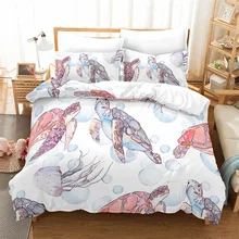 Набор постельного белья SketchPink Sea Turtle декор для спальни Doona