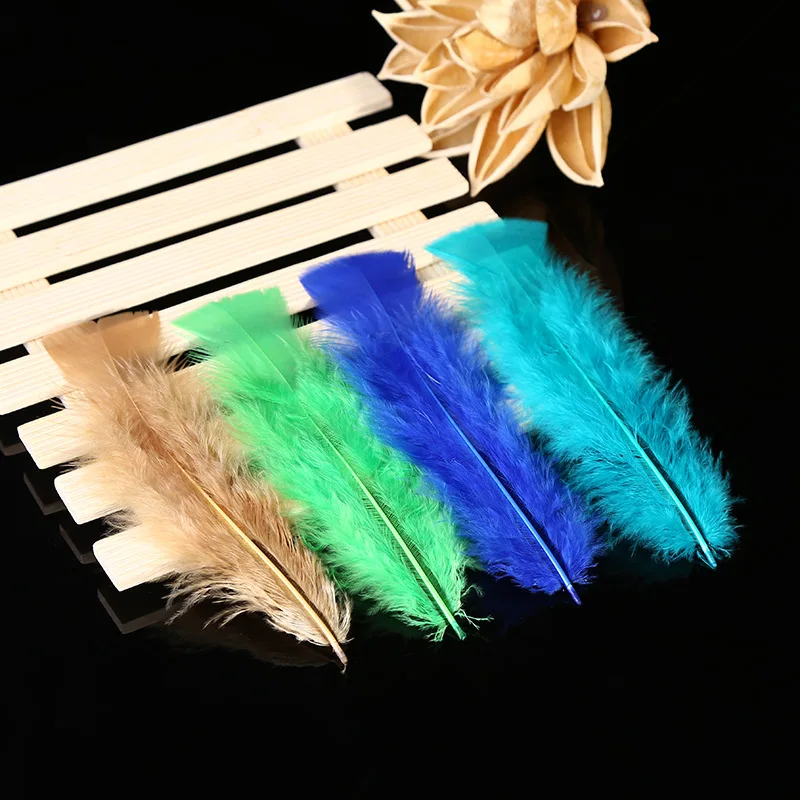 Шлейфы 4 6 Inch10 15cm плоские турецкие перья белые черные Плюмы свадебные украшения