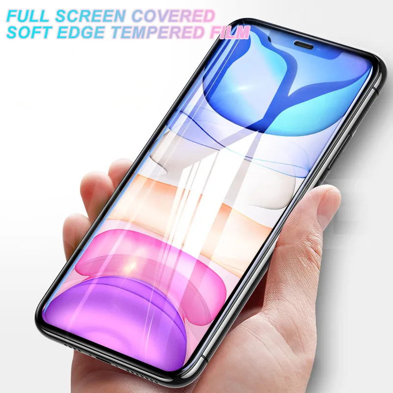 100D защитное закаленное стекло для iPhone 6 6s 7 8 Plus Защитное стекло для iPhone X XR XS MAX 11 Pro Max стекло