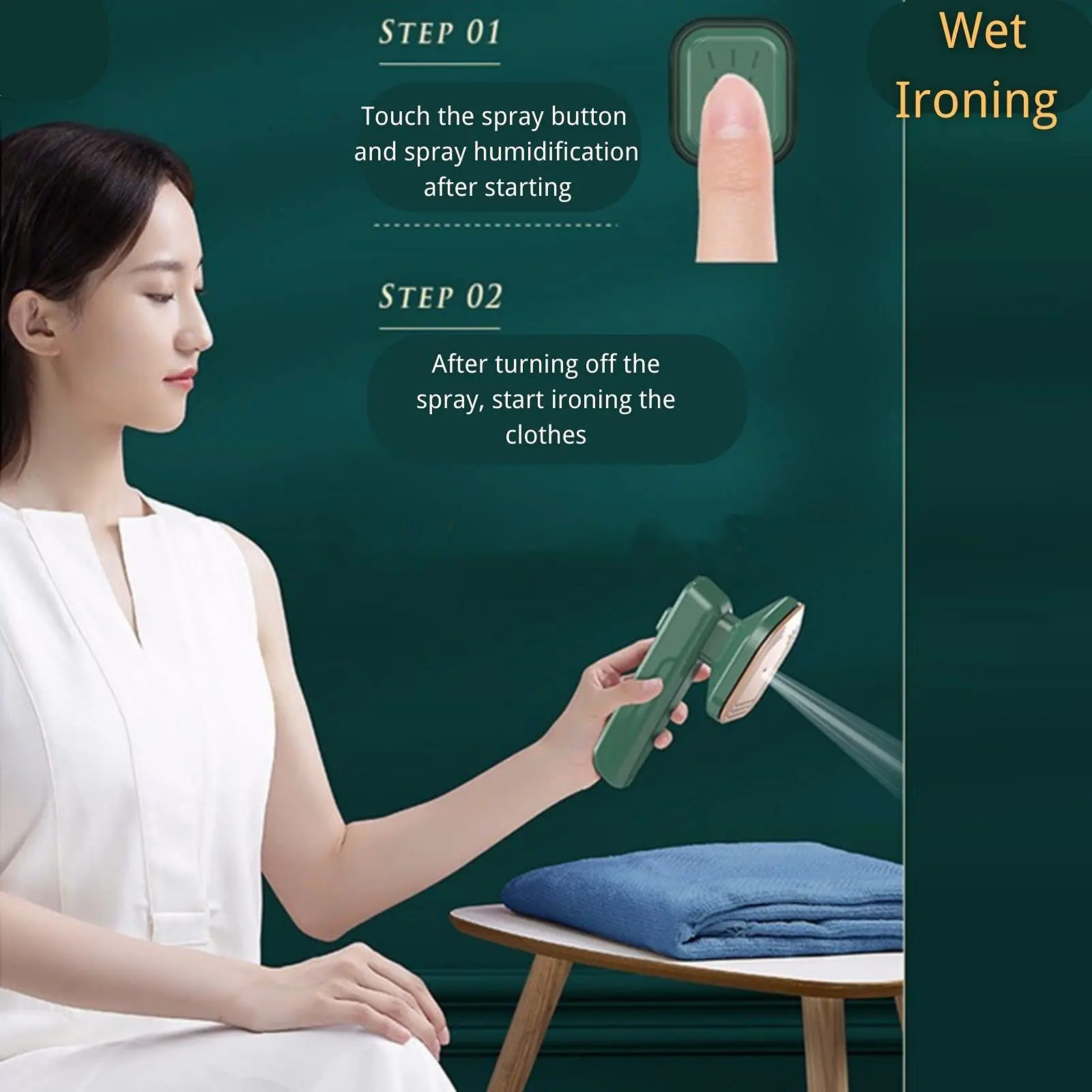 Профессиональный мини-паровой утюг портативный ручной отпариватель для одежды