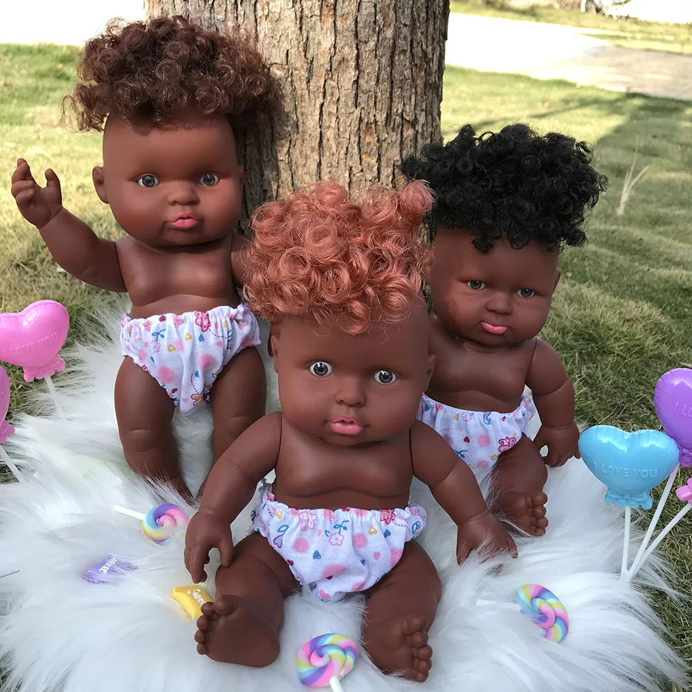 

Children's Gifts New 10-inch Black Doll Drag Doll African Vinyl Doll Holiday Gifts