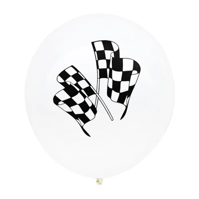 

12pcs White Black Racing Flag Cars Latex Balloon Motorcycle Checkered Car Race Birthday Party Decoration Ballons Kid Globos