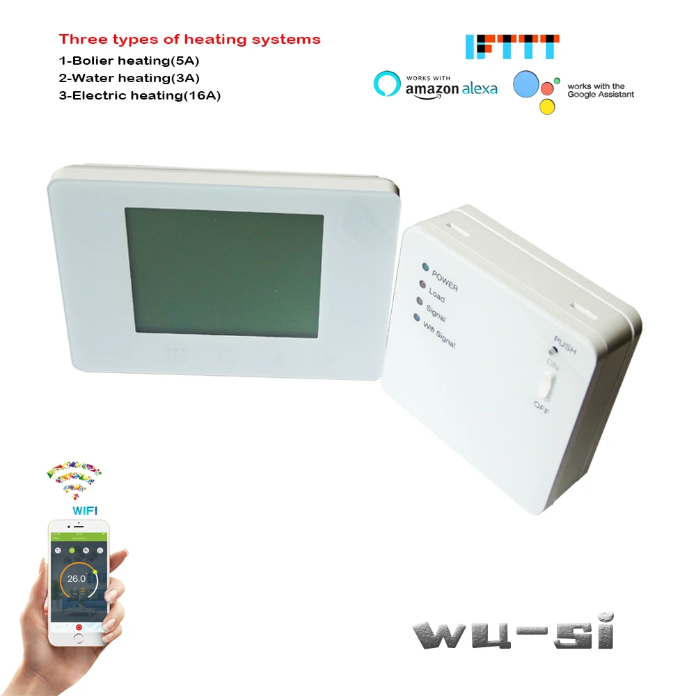 Wi-Fi и беспроводной термостат RF для системы подогрева пола 3 а/5 А/16 А опционально |