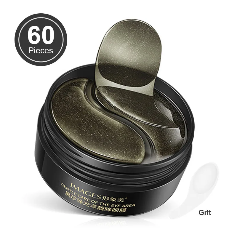 Black Pearl Изображения 60 шт. 24 к Золотая коллагеновая маска для глаз из фасоли мунг гелевые маски с черным жемчугом гидрогелевые патчи для глаз антивозрастная Омолаживающая омолаживающая маска для ухода за глазами - Цвет: Black Pearl