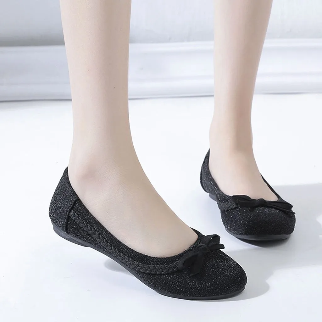 

Womens Casual Shoes Butterfly Lace Flat Round Toe Chinese Style Cover Heel Cloth Popular Black Sexy Womens Casual Shoes