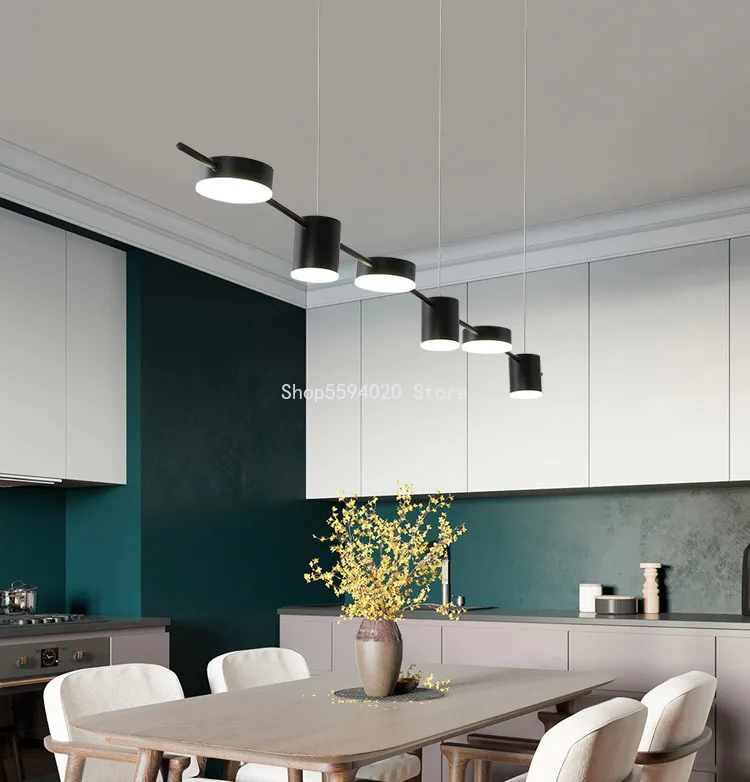

Modern minimalist restaurant pendant lamp strip minimalist bar table dining room creative long shape pendant lights