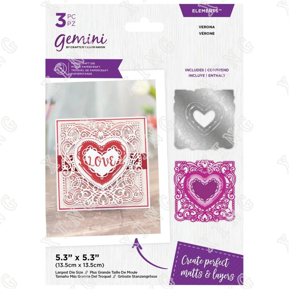 

2022 New Metal Cutting Dies Heart Pattern Winding Lace Border Molds Handmade Diy Scrapbook Greeting Card Photo Album Decoration