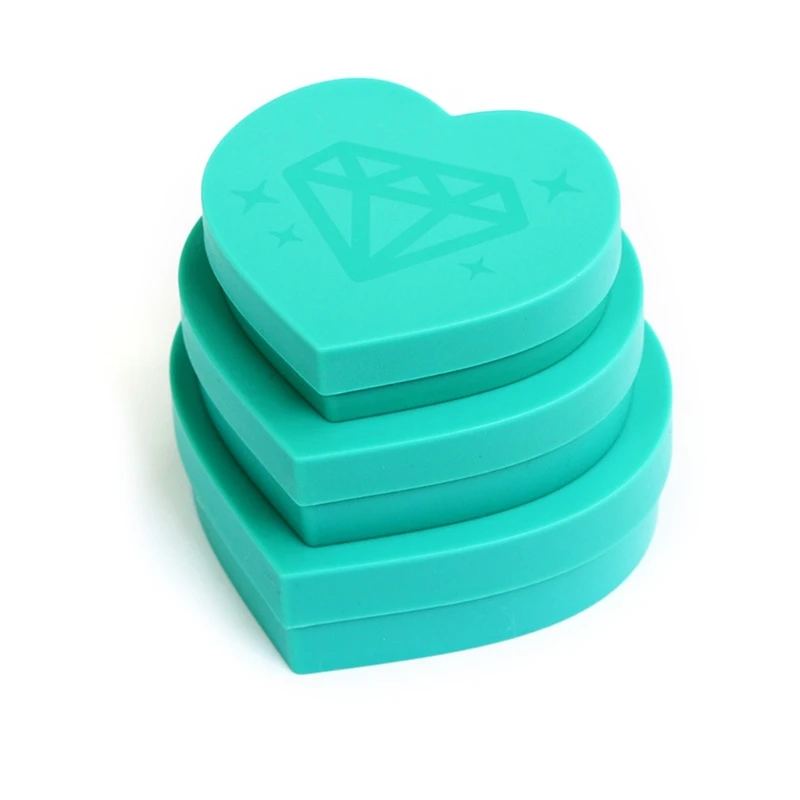 

3 Pcs Heart-Shaped 5D Diamond Painting Storage Tray Box Plastic Bead Sorting