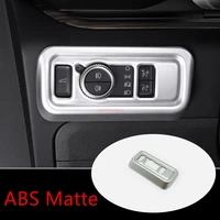 abs for ford explorer 2020 2021 car headlamp light adjustment switch control frame trim sticker car styling accessories 1pcs
