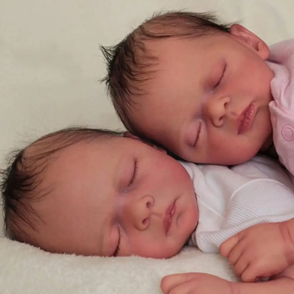 

20Inch Lifelike Reborn Dolls Kit Twins Pia & Maditha Reality And Soft Unfinished With Parts Suit Dolls Bodies I0Q2