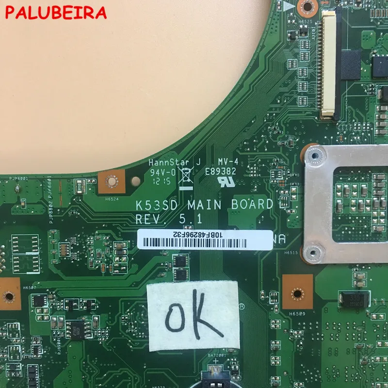 PALUBEIRA K53SD Материнская плата ASUS A53S ноутбука DDR3 PGA 989 USB3.0 100% тестирование работает