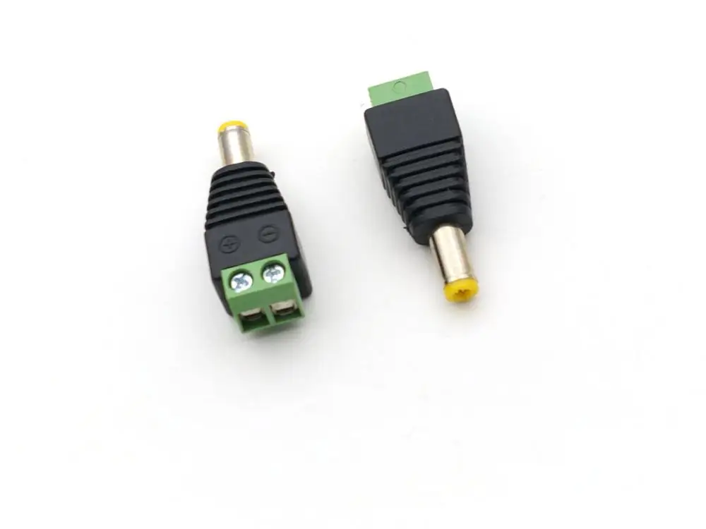 50 шт. 5 мм x 2 1 DC Мощность штекер адаптера для видеонаблюдения Камера|cctv plugs|camera
