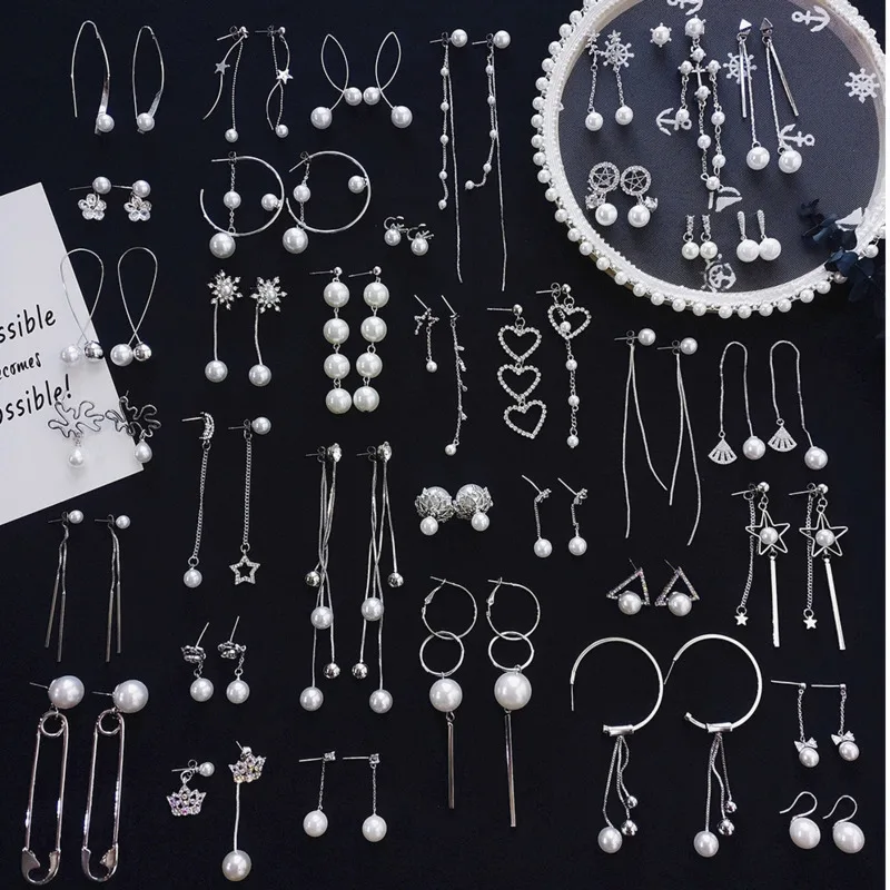 SP&CITY корейские элегантные длинные висячие серьги с жемчугом для женщин