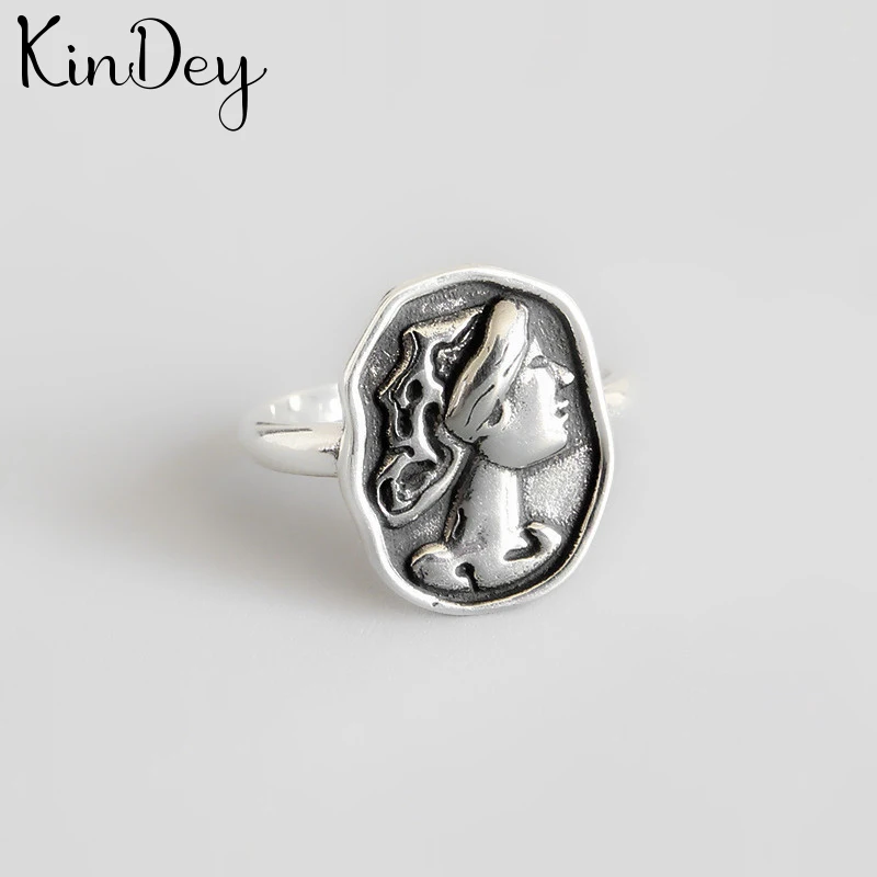 Винтажные серебряные королевские кольца Kindey в стиле панк для женщин и мужчин