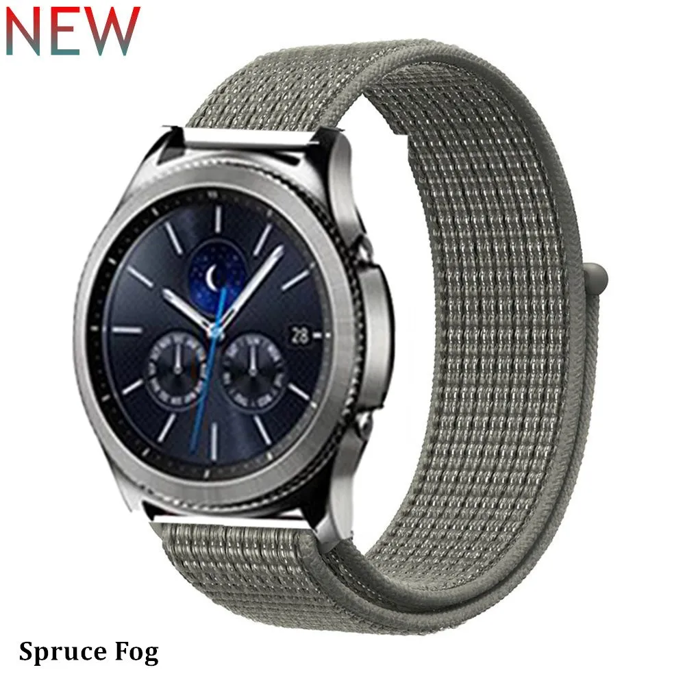 sprucc fog 34 Gear s3 Frontier ремешок для samsung galaxy watch 46 мм 42 мм активный 2 нейлон 22 мм ремешок для часов huawei gt ремешок amazfit bip 20 44 - Цвет ремешка: sprucc fog 34
