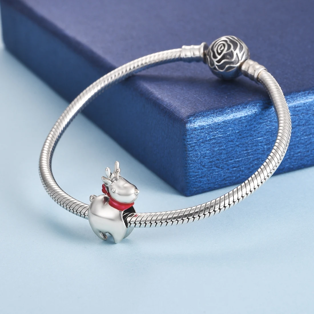 Женский браслет из серебра 925 пробы с подвесками|Бусины| |