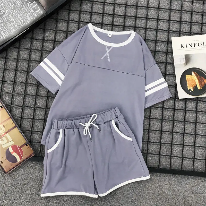 Спортивный костюм Cyanlee летние шорты с коротким рукавом для девушек и студенток