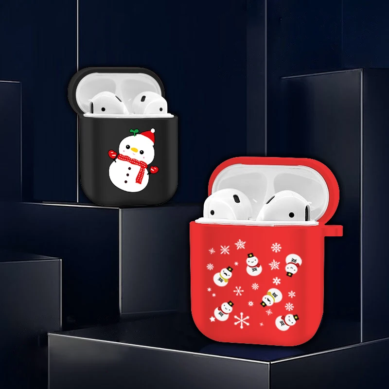 Чехол для наушников на Рождество Bluetooth беспроводные наушники для Apple AirPods 2 силиконовые чехлы для подушки безопасности защитный чехол