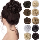 Грязный прическа гулька волосы Scrunchies удлинитель, Кудрявые, волнистые хвосты грязный Scrunchies синтетический пончик-шиньон для Для женщин шиньон для создания прически