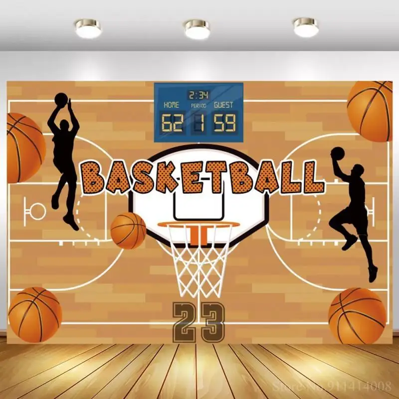 

Basketball Game Race Competition Theme Backdrops Countdown Time Board Kids Birthday Event Party Background Photo Vinyl Poster