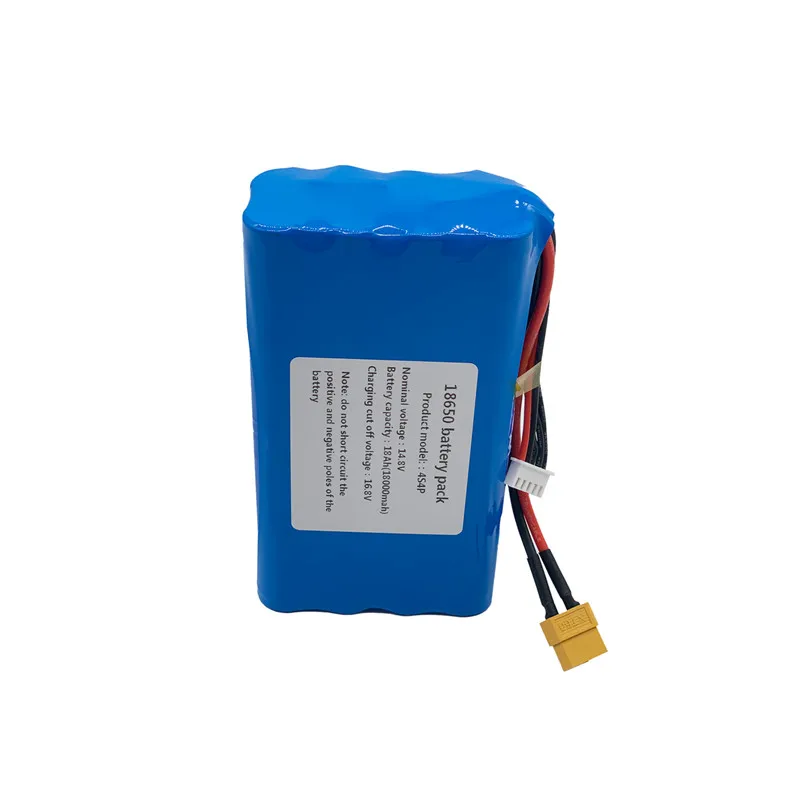 

2021new16.8v lithium ion battery 14.8V 18Ah 4s4p large capacity UAV can charge xh2.54-5p XT60 for various RC aircraft quadrotors