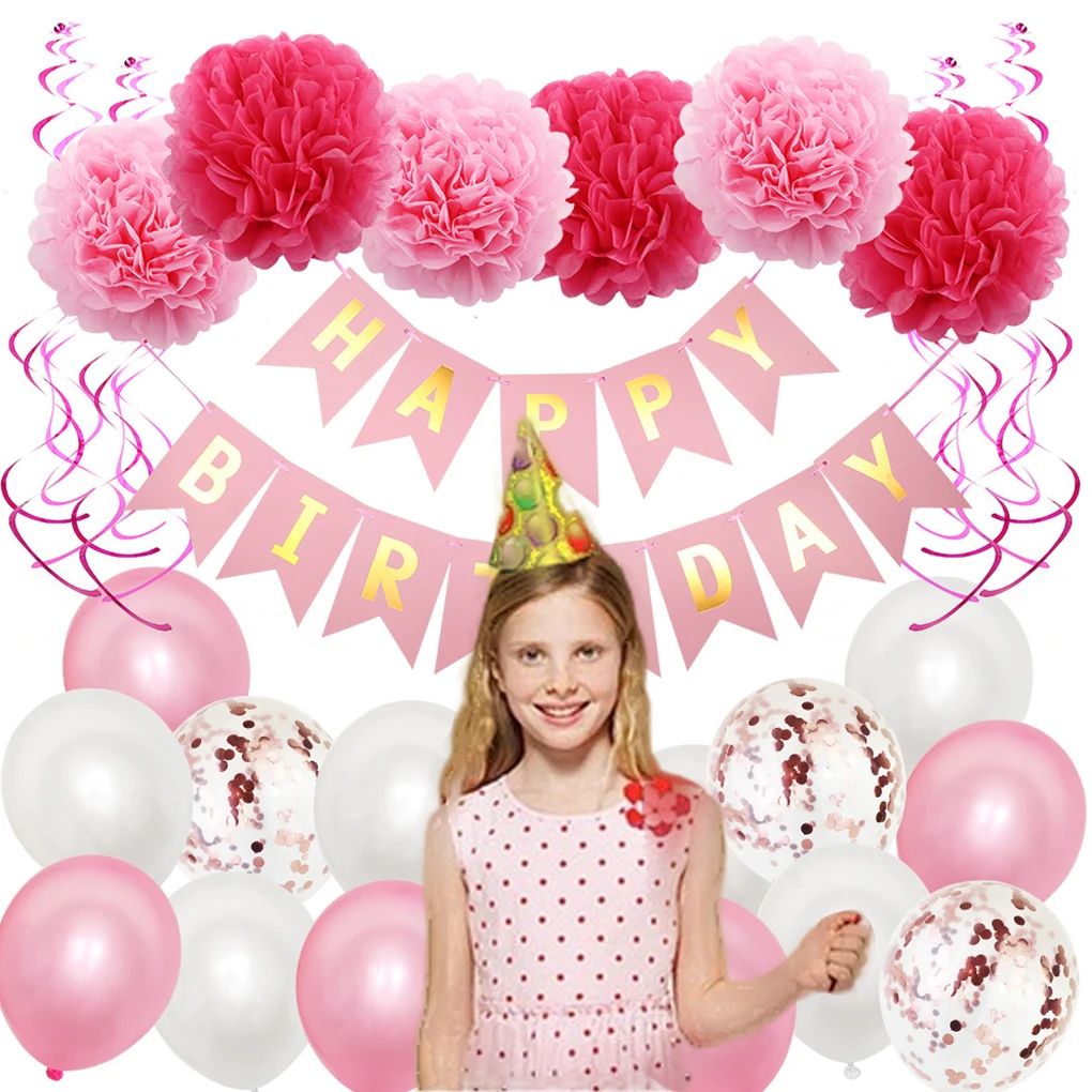 

Rose Gold Wedding Birthday Party Balloons Happy Birthday Letter Foil Balloon Baby Shower Anniversary Event Party Decor Supplies