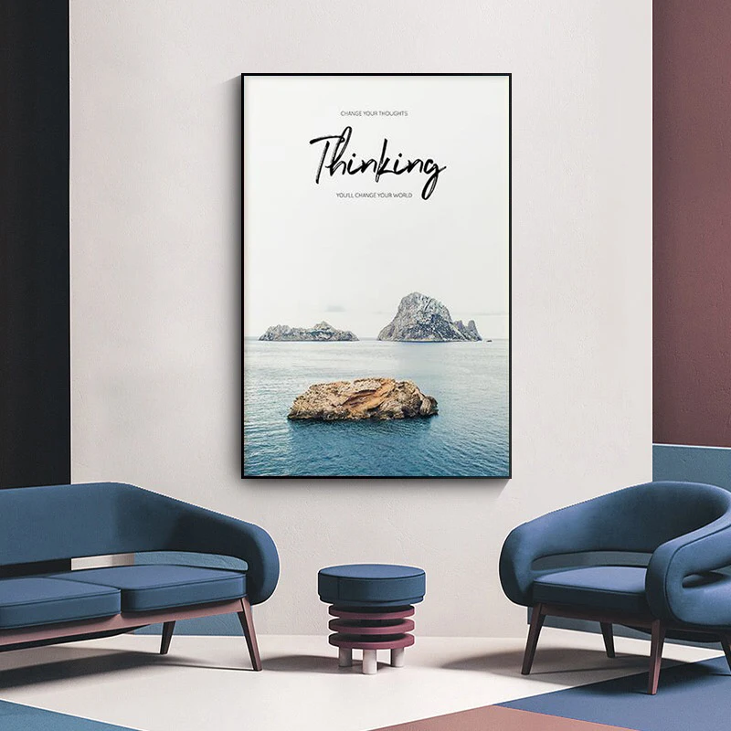 

Nordic Scandinavia Travel Sea and Tree Landscape Canvas Painting Poster Printing Wall Art Picture Modern Living Room Decoration