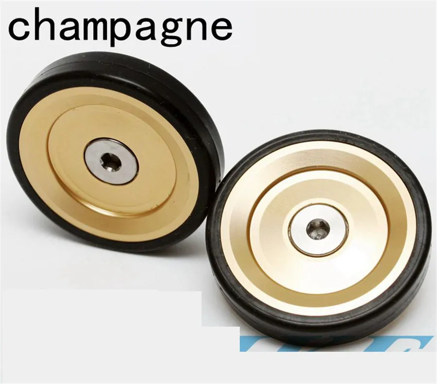 champagne 6 цветов 26g EasyWheel для Brompton Bike Easywheels стойки 46 мм алюминиевый сплав CNC легкое колесо с болтами Сверхлегкий пылезащитный - Цвет: champagne