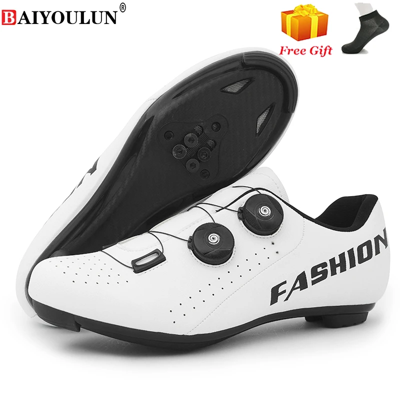

2021 Road Cycling Flat Shoes MTB Sneakers Men Footwear Dirt Bike Carbon Racing Clit Sports Bicycle Mountain Spd Speed Cleat36-48