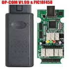 OP-COM V1.99 прошивка с чипом PIC18F458 FTDI может быть Flash Update V1.99 OBD2 автоматический диагностический инструмент для Opel, OPCOM NEW Can BUS